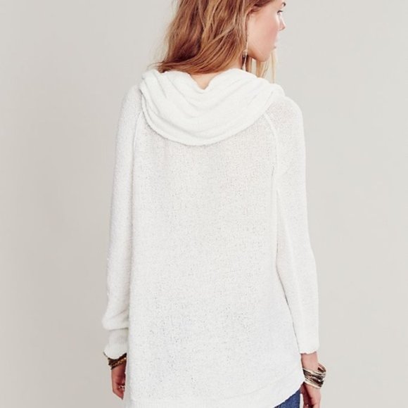 Free People Ivory Slouchy Cowl Pullover Sweater - Picture 2 of 16